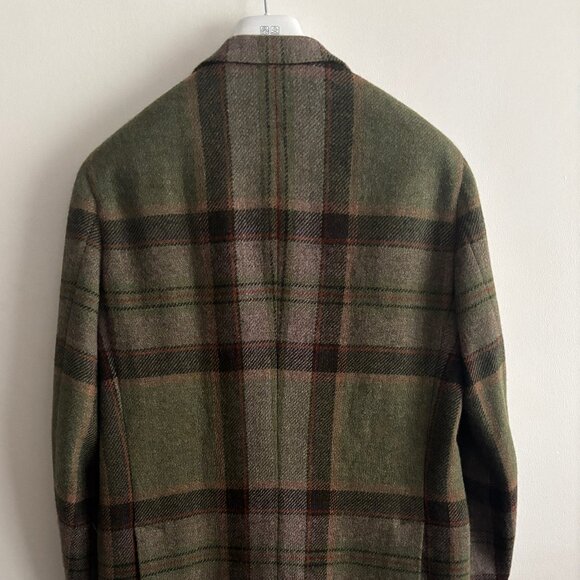 $1398 Polo Ralph Lauren Blanket Plaid Wool Alpaca Tweed Sport Coat Mi Italy- 44L - Picture 9 of 13